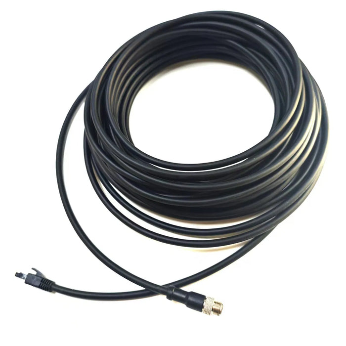 M12 Xコード・RJ45変換 工業用イーサネットケーブル Cat5e PURジャケット